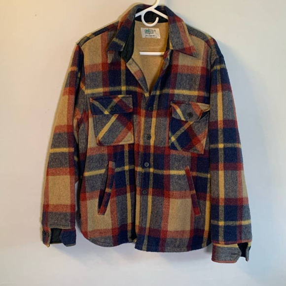 Kmart Jackets & Coats Vintage Kmart Wool Blend Plaid Jacket M Poshmark